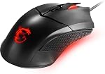 MSI Clutch GM08 4200 DPI, Accurate Optical Sensor, Durable Build Quality, Adjustable Weight System, Dragon Scale Design Side Grips, On The Fly DPI Changing, Optical Wired Gaming Mouse with Red LED