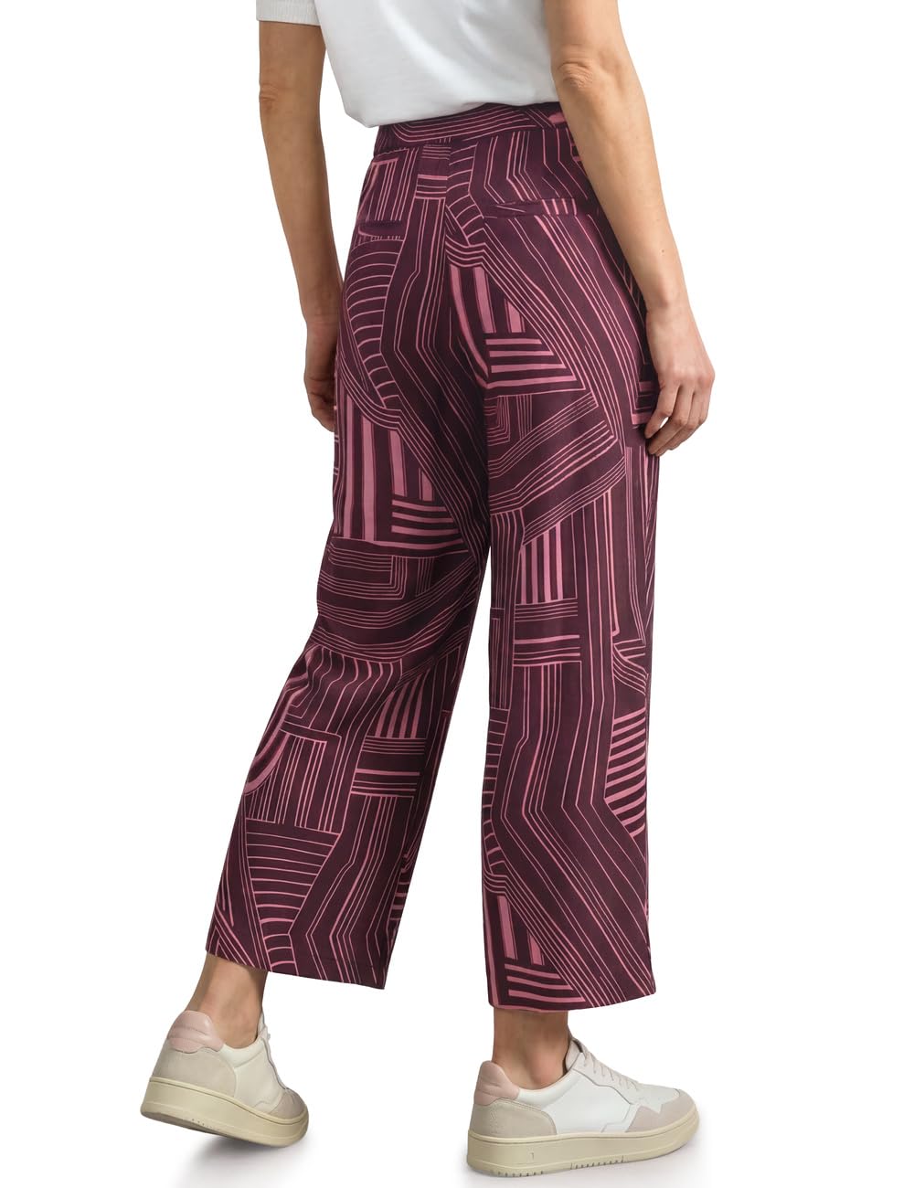 Street One Damen High Waist Culotte mit Muster 3818707