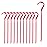Tent Pegs - 12Pcs Aluminium Tent Stakes Pegs with Hook - 7 Hexagon Rod Stakes Nail Spike Garden Stakes Camping Pegs for Pitching Camping Tent, Canopies (Red)