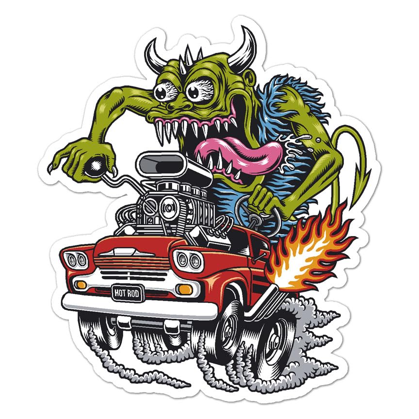 Amazon.com: Monster Hot Rod Vinyl Decal Sticker- 13.5