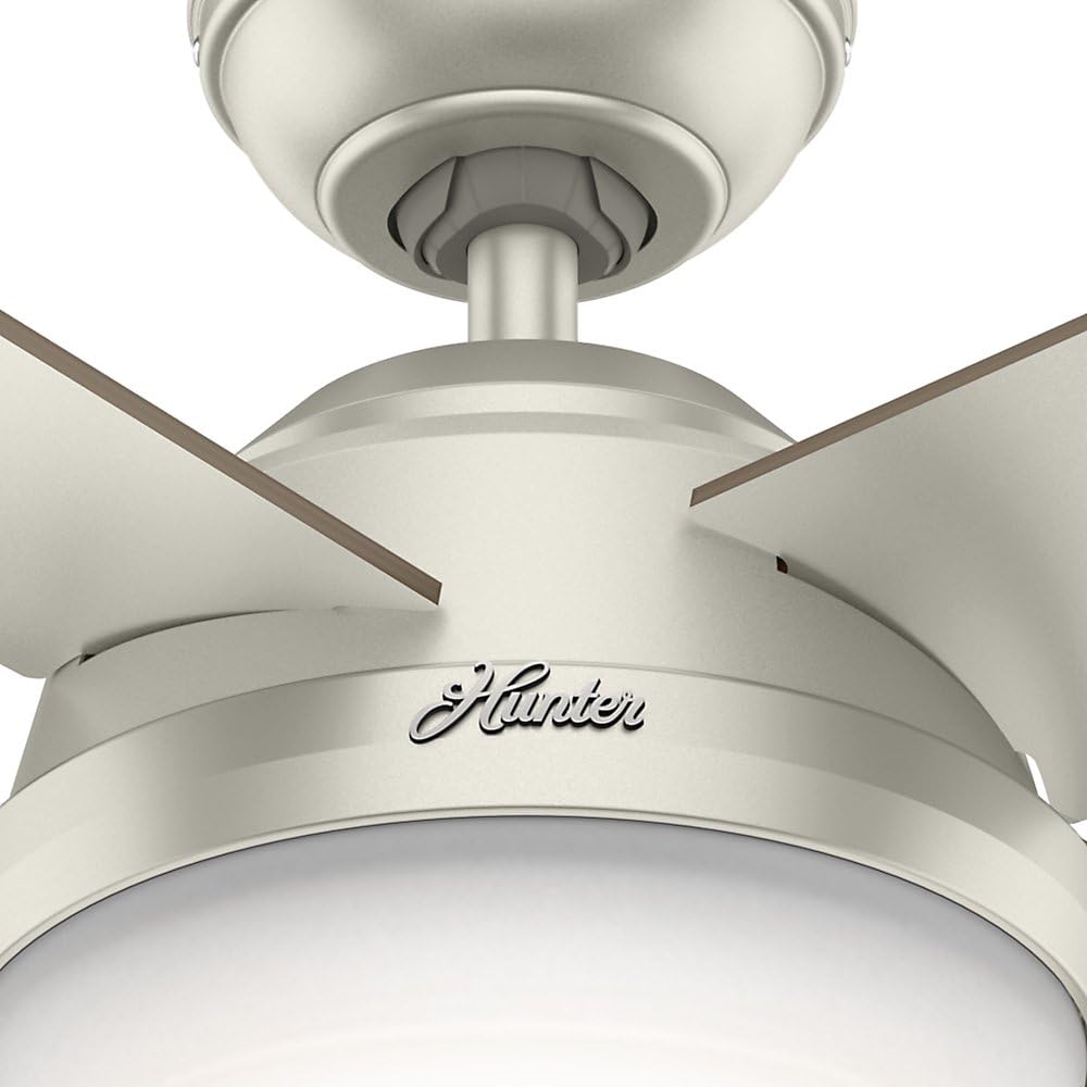 Bеѕt Cуbеr Dеаlѕ 🔥 HUNTER 59450 Indoor / Outdoor Ceiling Fan with LED Light and Remote Control, 52, Matte Nickel
