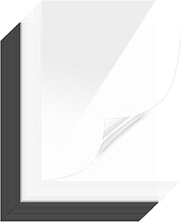 60 Pcs Binding Covers and Backs, 8.5x11 inch Unpunched Blank Plastic Book Covers,30 Pcs Clear Report Covers 30 Pcs Black Report Covers for Office,Studio,8 mil,Letter Size