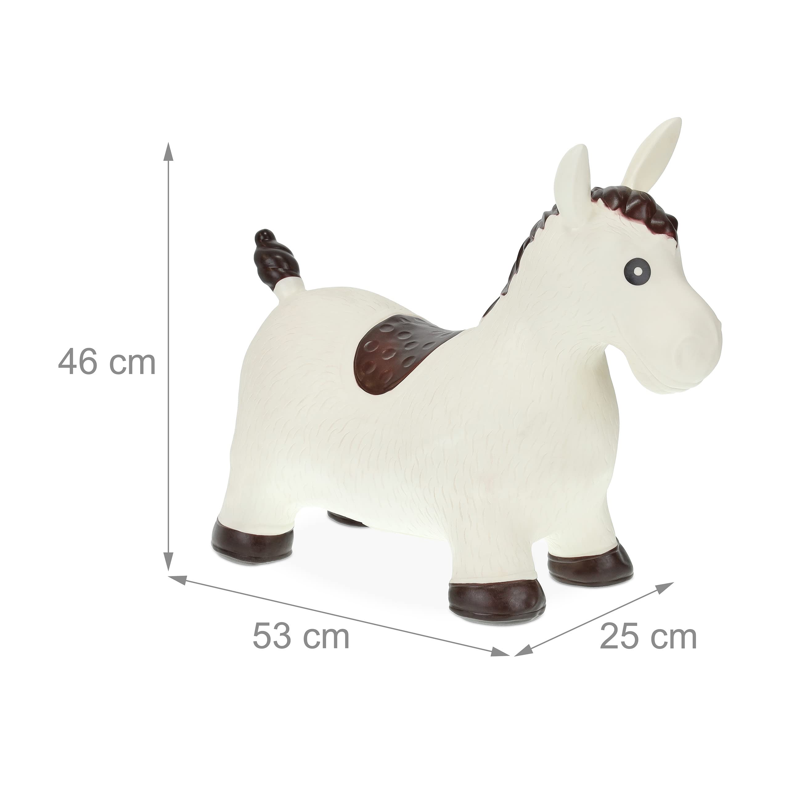 Relaxdays Skippy Dier Paard Skippydier Skippyball Skippybal 50 Kg Kinderen Grijs 592437462