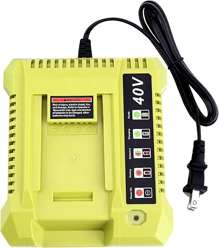 Cargador compatible con batería de litio Ryobi de 40 V OP4015 OP4026 OP40261 OP4026A OP4030 OP4040 OP4050 OP4050A OP4060 OP40601