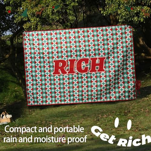 Tapis de camping résistant à l'eau avec finitions soignées pour sol extérieur - 5