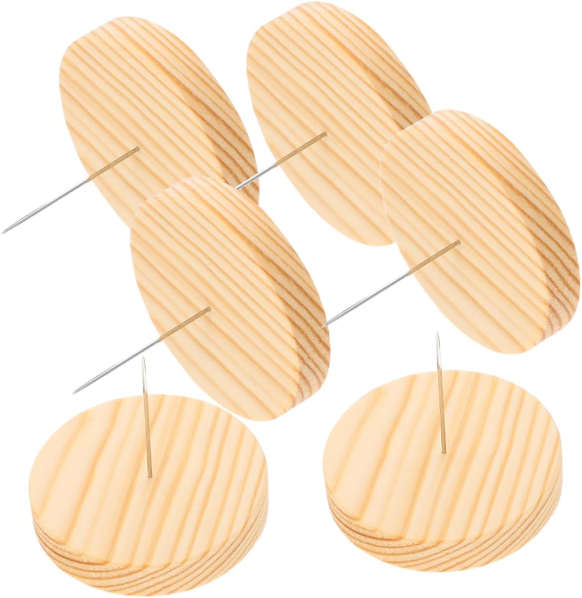 30sets Wooden Base Felt Doll Display Stands for Crochet Dolls Metal Holder Showcase for Home Decor and Collectibles