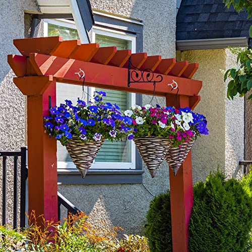 MOGADEE® 4 Stück Schraubhaken M8, Haken zum Schrauben, Deckenhaken Schwerlast mit Schrauben, Schraubhaken mit Sicherung,für Hängematten, Markisen, Hängesessel, Schaukelstühle, Festkabel, Blumenampel