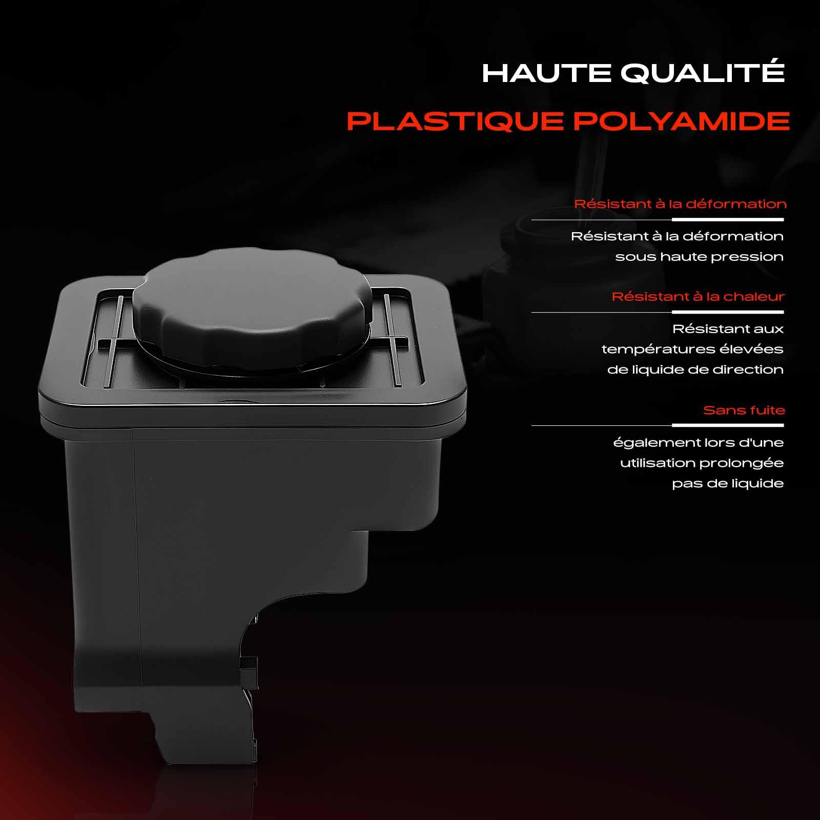 Frankberg Réservoir de Pompe Direction Assistée Compatible avec Série 3 Cabriolet E46 320 Cd 330 Cd Série 3 Coupé E46 Série 5 E39 Série 5 Break E39 X3 E83 Remplacer# 32411095749, 32411095748