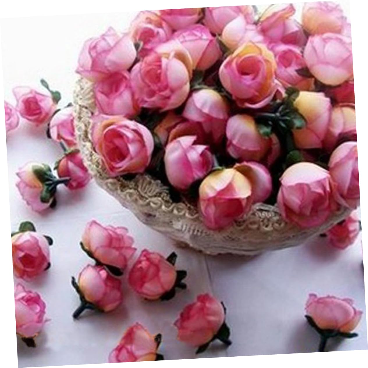 Cabilock 180 Piezas Centro de Mesa centros de Mesa Ramo Novia Decoración de Fiesta Home Decor Decoración de Oficina decoración cumpleaños decoración casa Artificial Rosa Flor de Seda