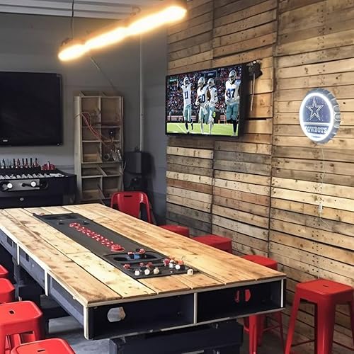 Vista 33 de Cartel de pared de Los Angeles Rams de 13 pulgadas con tapa de botella envejecida, edición limitada, de FOCO Rams, representa a la NFL y muestra tu