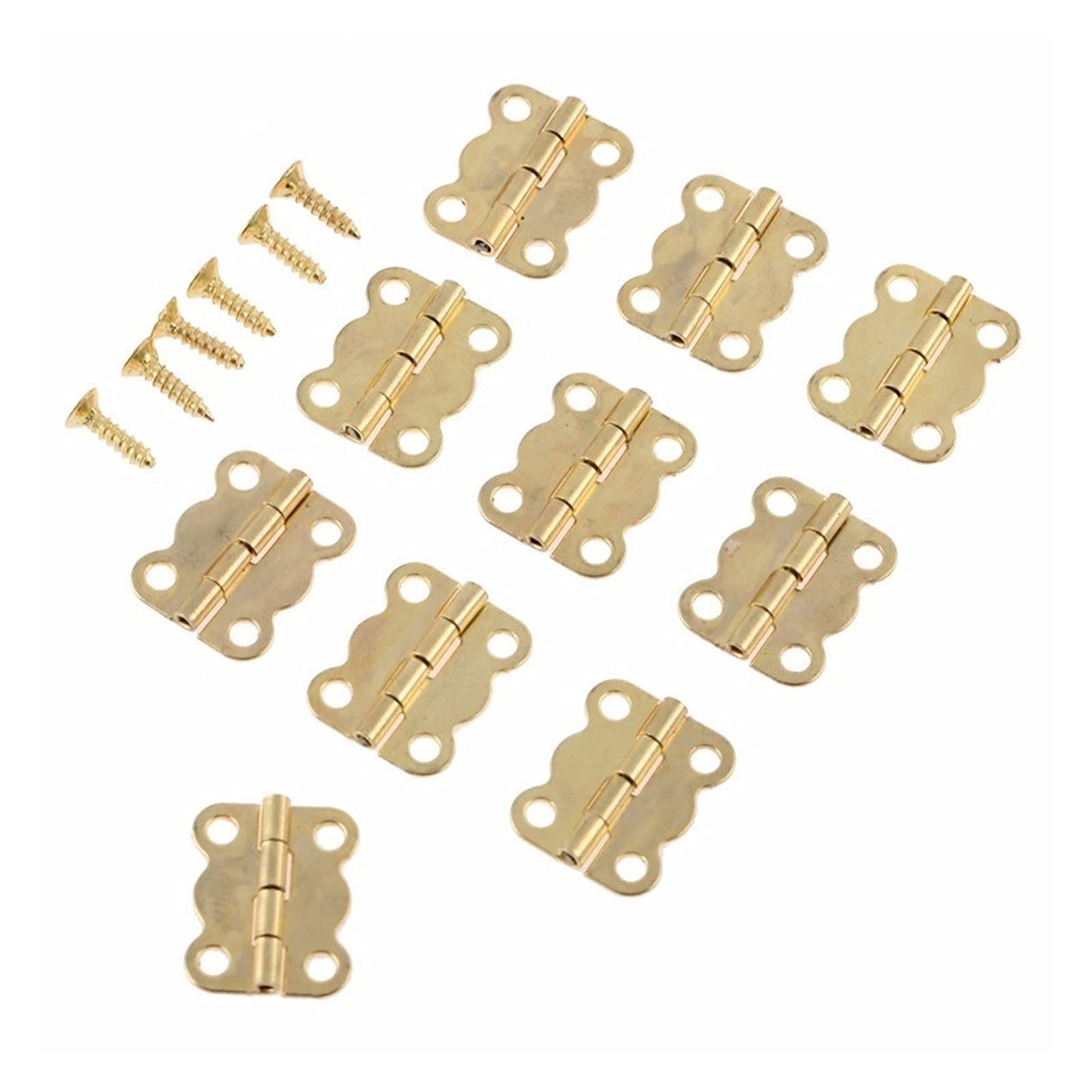 Nvsfzgiyg Brass Hinge, 10Pcs 27Mm Door Furniture Accessories Jewelry Boxes Small Fittings For Cupboard(Brass)