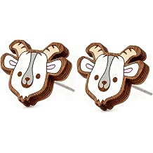 Wooden Stud Earrings for Women Hypoallergenic Jewelry Gifts for Women