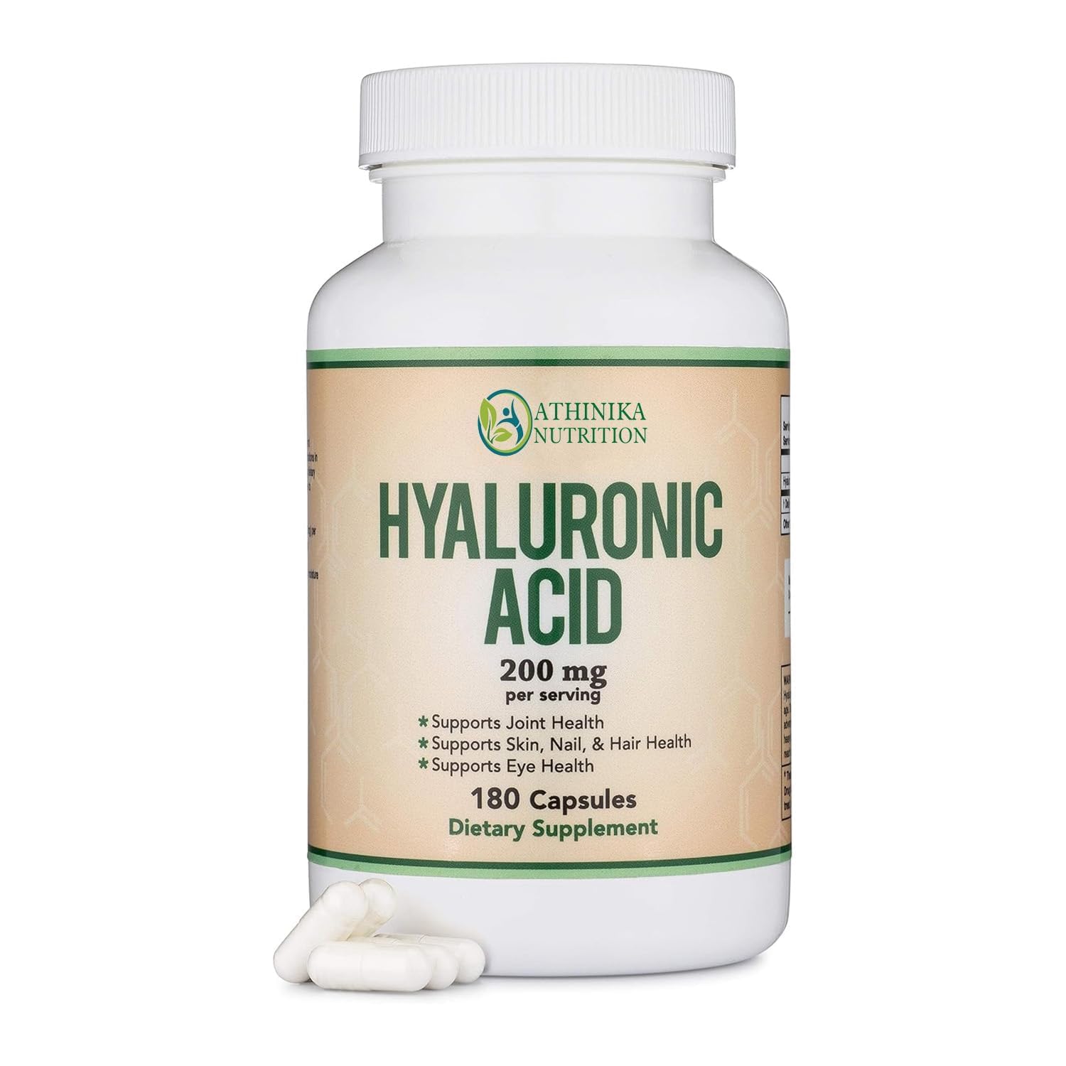Supplements -180 Capsules (Enhances Effects of Hyaluronic Acid Serum for Face) 200mg Per Serving for Skin and Face Aging Support (Acido Hialuronico) Gluten Free-picture-20