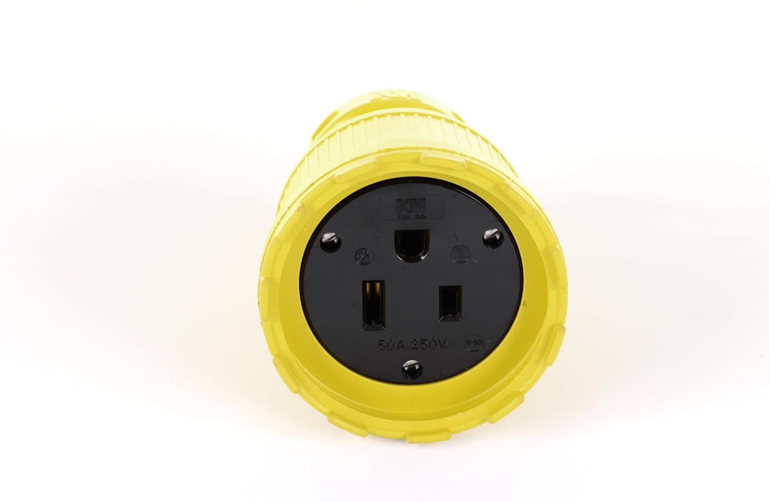 C650DF Rubber/Polycarbonate Rewireable Flip Seal Connector, 2 Pole/3 Wire, 50 amps, 250V AC, Yellow