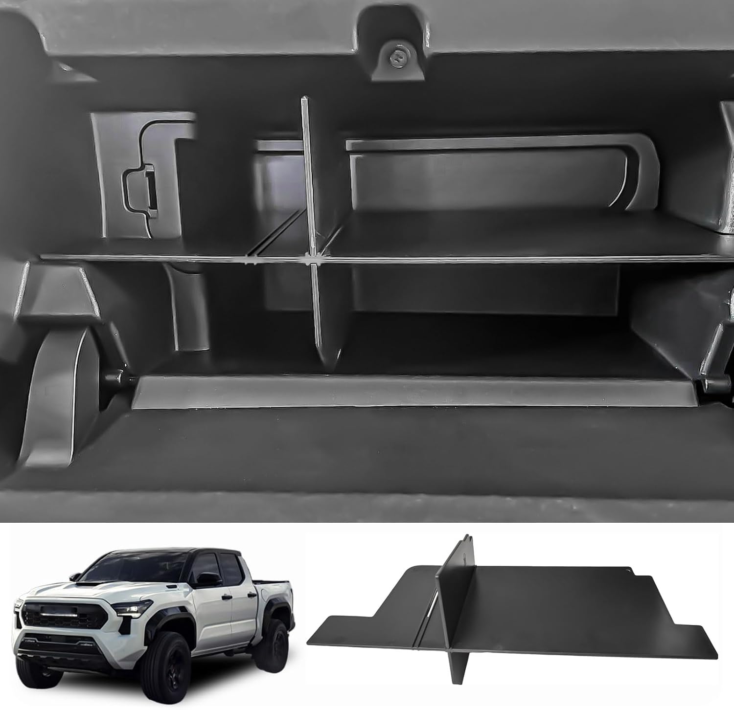 Glove Box Dividers and Dash Organizer Tray Compatible with 2024-2025 Toyota Tacoma Accessories