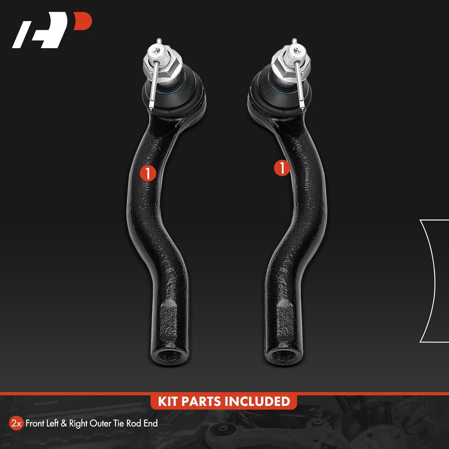A-Premium 2 x Front Outer Tie Rod Ends, Compatible with Nissan Pathfinder 2004, Titan 2004-2015, Armada 2005-2015 2017-2022 & Infiniti QX56 2004-2013, QX80 2014-2022