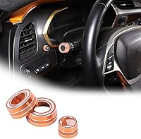 Vista 8 de Cubierta de palanca de ajuste de limpiaparabrisas de automóvil de aleación de aluminio, decoración interior para Chevrolet Corvette C7 2014-2019 Rojo