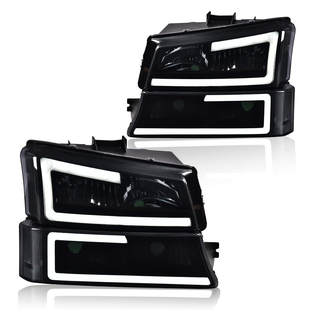 GRAND ORANGE LED Headlight, Fit Chevy Silverado 1500 2500 3500 HD 2003-2006