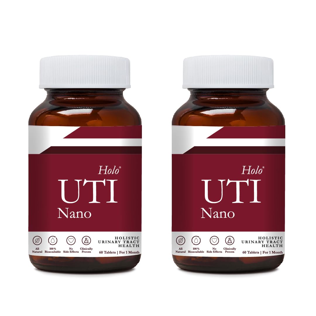 ZEROHARM Holo UTI with Cranberry, D-Mannose, Hibiscus & Dandelion - Helps Reduce Burning & Discomfort - Fast-Acting Relief Supplement For Men & Women With Advanced Nano Technology - 120 Tablets