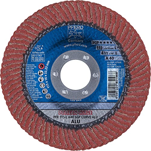 PFERD 4-1/2'' X 7/8'' POLIFAN Curve Flap DISC (67646) (10/Each)