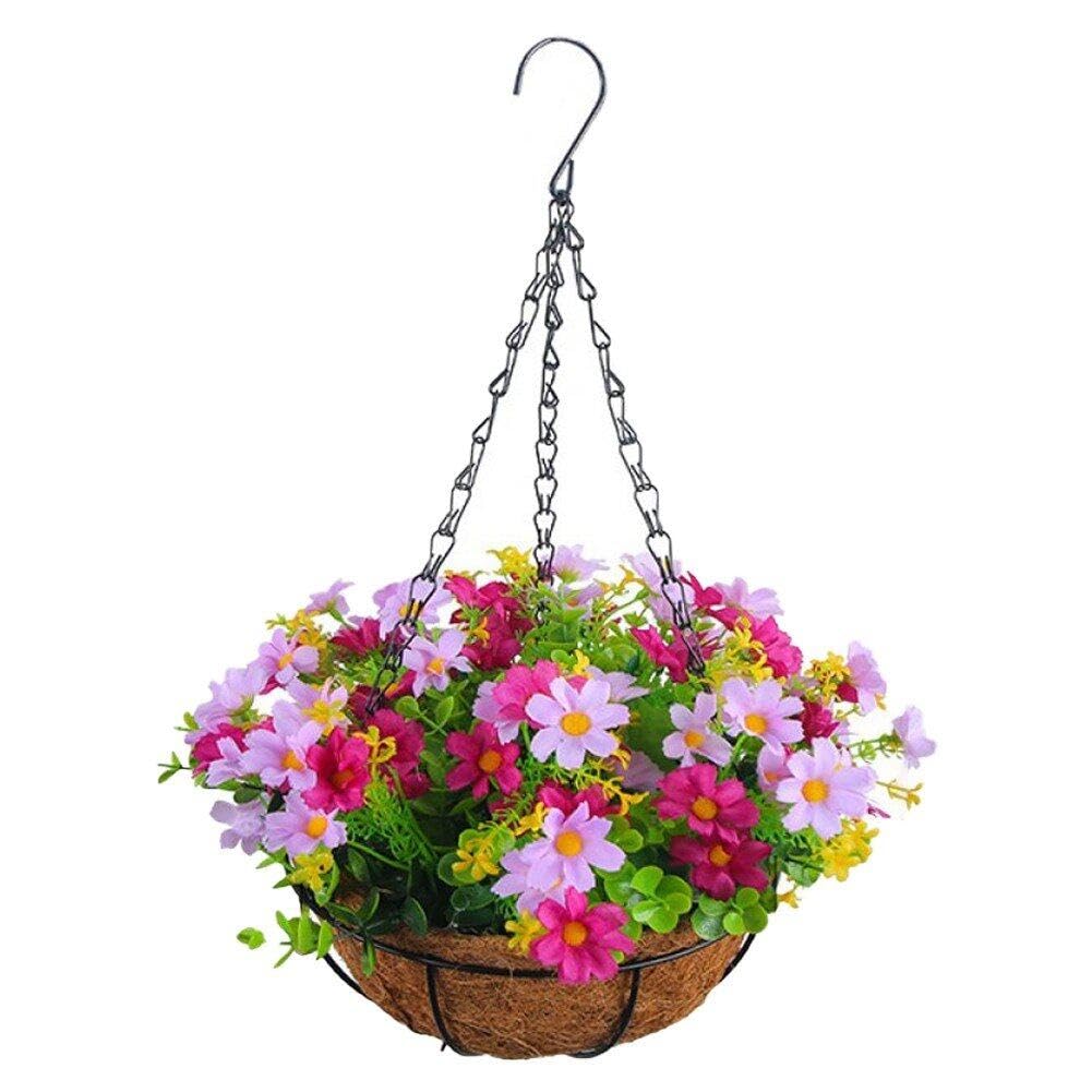 Panier de fleurs suspendu pour végétaliser facilement un petit jardin