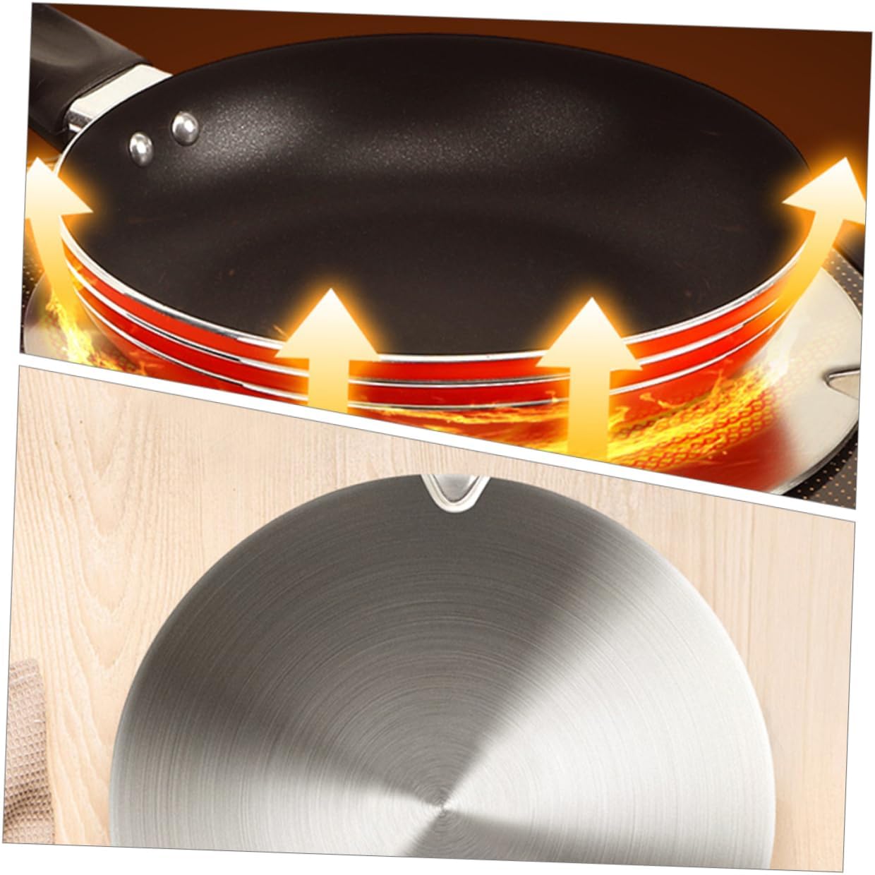 Cabilock Heat Diffuser for Gas Stove Induction Cooktop Adapter Even Heat Transfer Plate for Electric Stove Cooking Versatile Cooking Tool