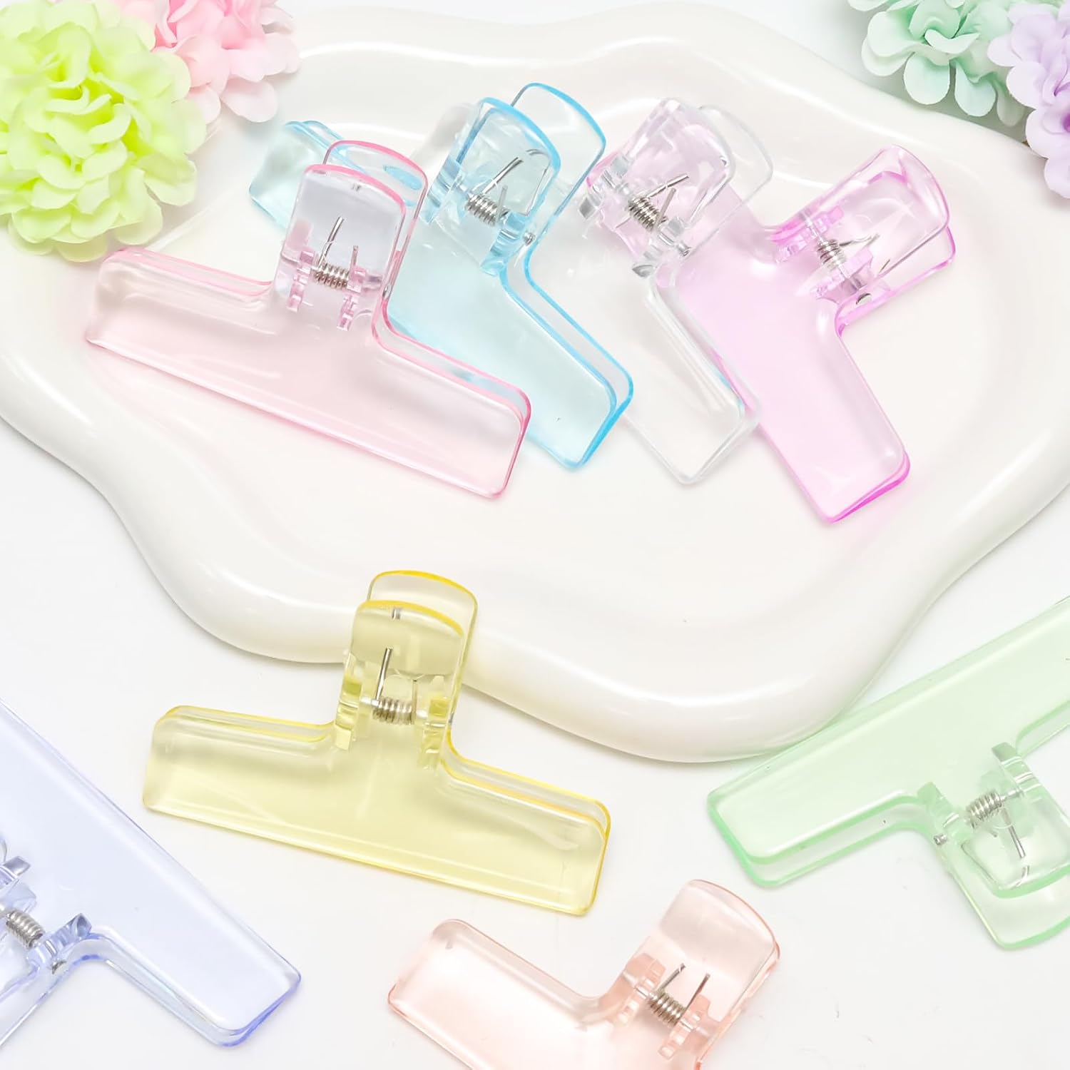 8Pcs 8Colors Cute Chip Clip, Clear Seal Clips for Food Packages image 4