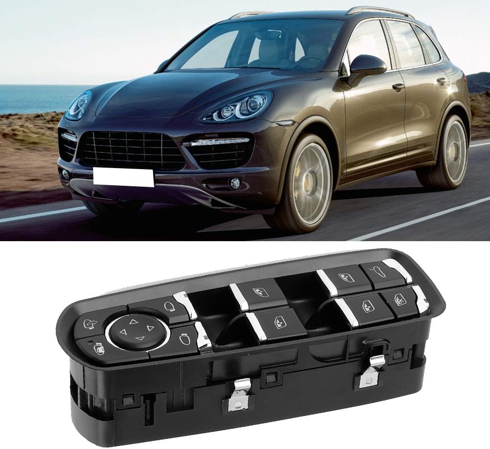 AYNEFY Cayenne Master Window Switch, Black, Rocker Switch, Push Button Actuator, Manual Operation, Fit for 2011-2016 7PP959858MDML