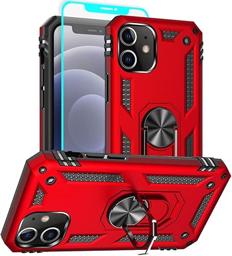 Miniatura 8 de Aozuoton Funda para iPhone 12, iPhone 12 Pro, grado militar de 16 pies probada en caídas, anillo protector a prueba de golpes para iPhone 1212 Pro,