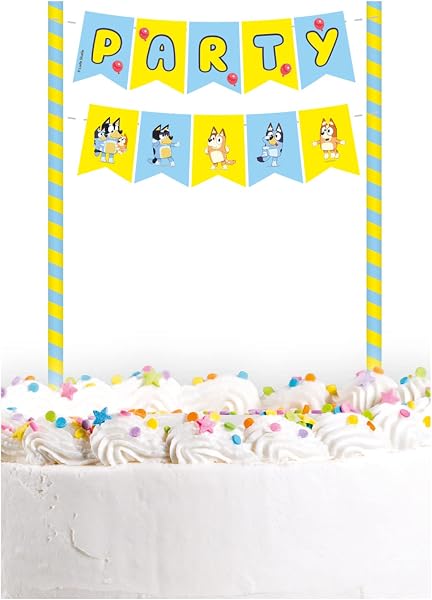 Amscan 9915647 – Décoration de gâteau Bluey sous licence officielle