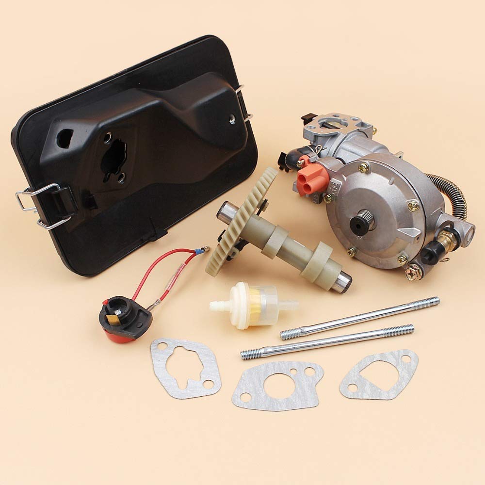 Kit de árbol de levas de carcasa de filtro de aire de perno de carburador de gas apto para HONDA GX160 GX200 168F 5.5HP 6.5HP piezas de generador de gasolina de motor