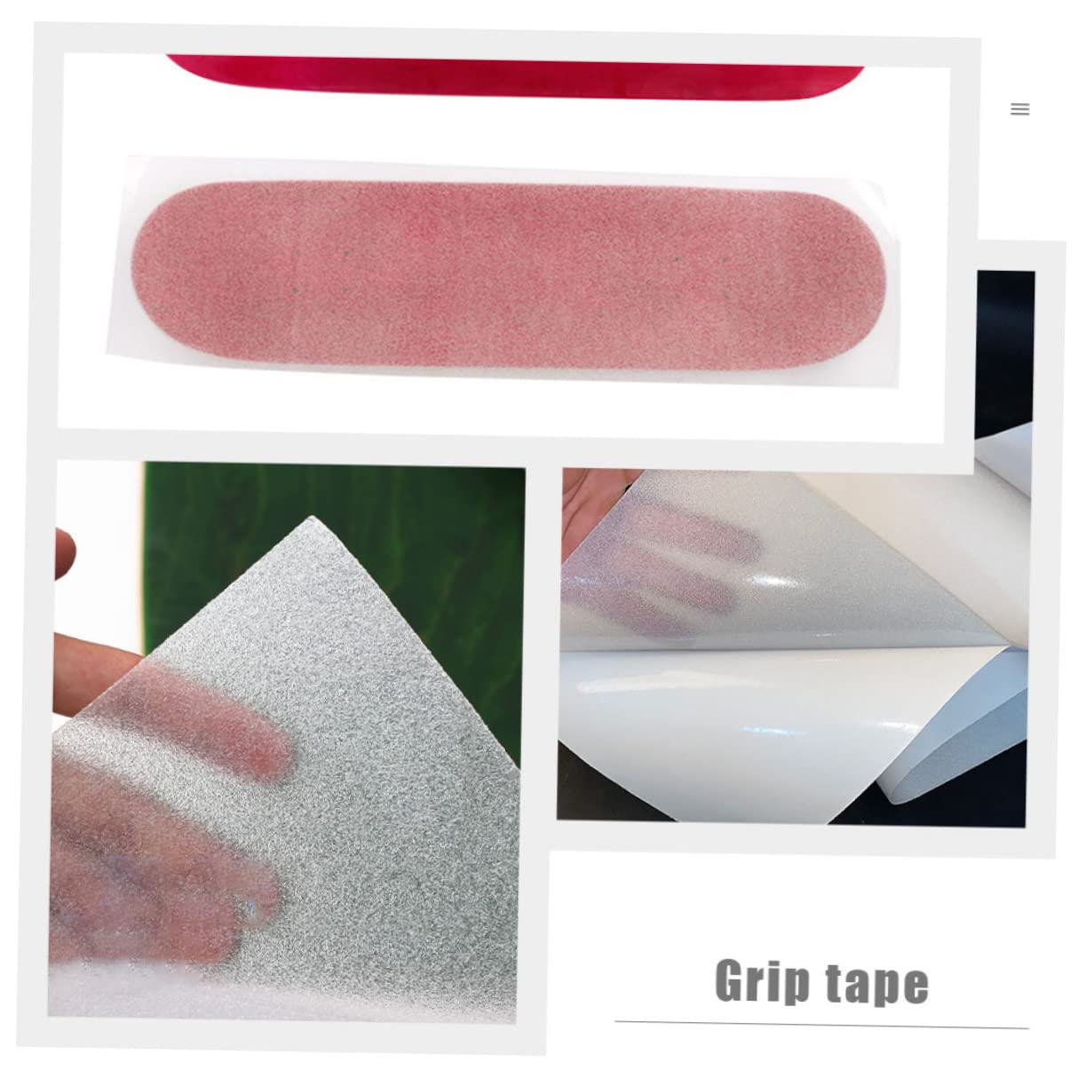 BESPORTBLE 3pcs Self-Adhesive Skateboard Grip Tape Professional Skateboard Sheet Decorative Decor Skid Wear-Resistant Cuttable