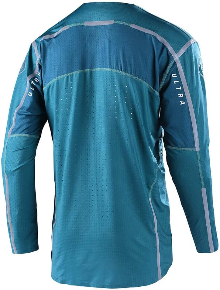 Troy Lee Designs Cycling MTB Bicycle Mountain Bike Jersey Shirt for Men, Sprint Ultra Jersey Lines (Ivy/White, X-Large)