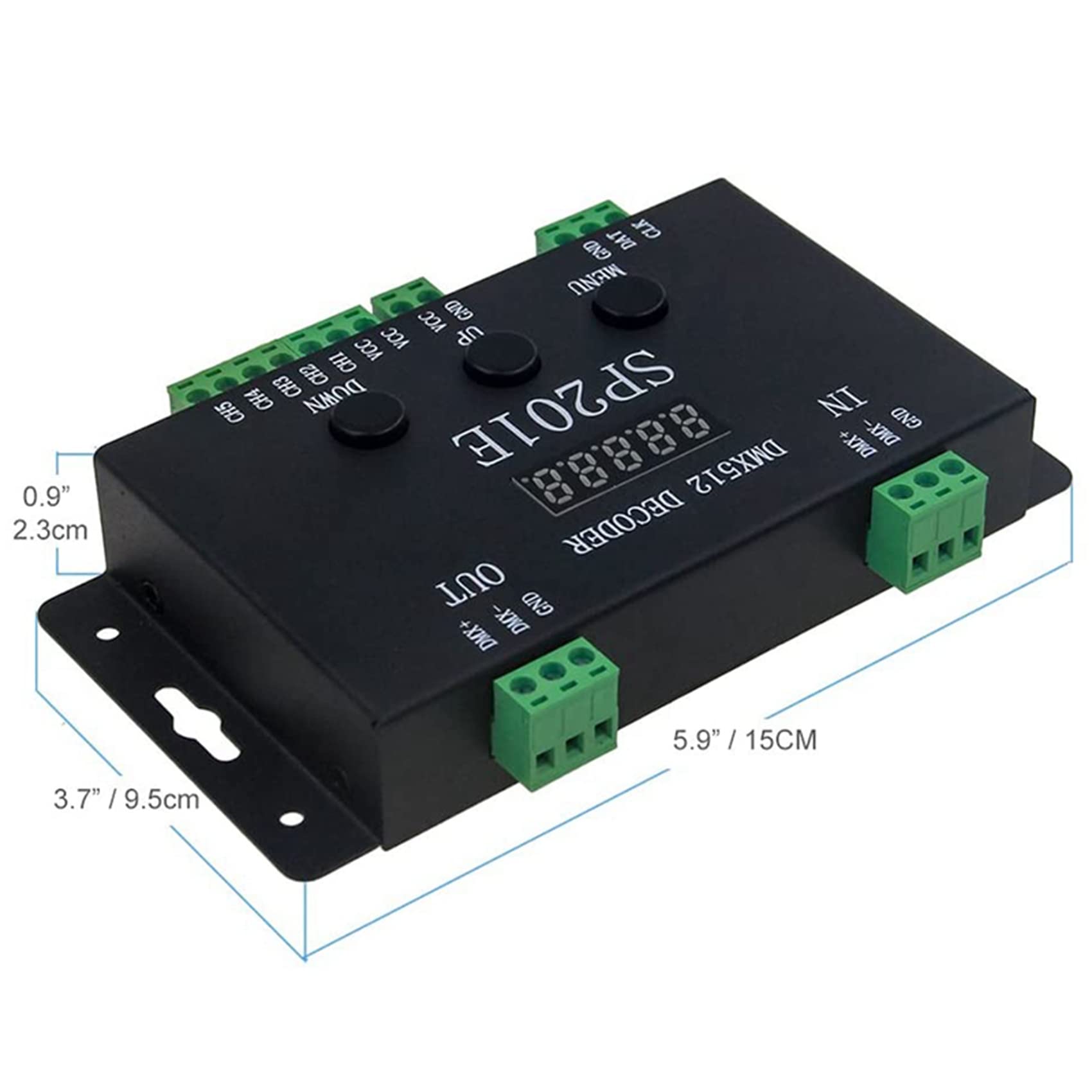 2 decodificadores SP201E DMX512 WS2812B WS2811 a SPI, compatible con múltiples ICs
