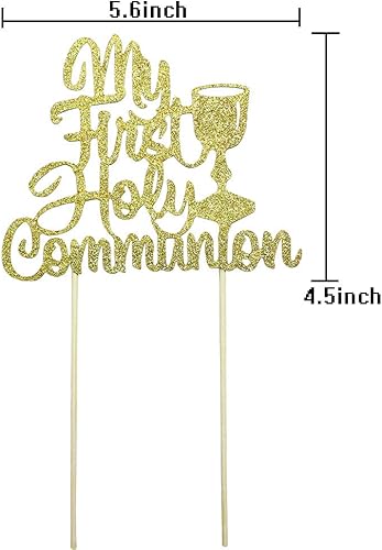 Miniatura 2 de Decoración para pastel de cumpleaños de niños, baby shower, boda, bautizo, decoración de fiesta de bautizo, purpurina dorada