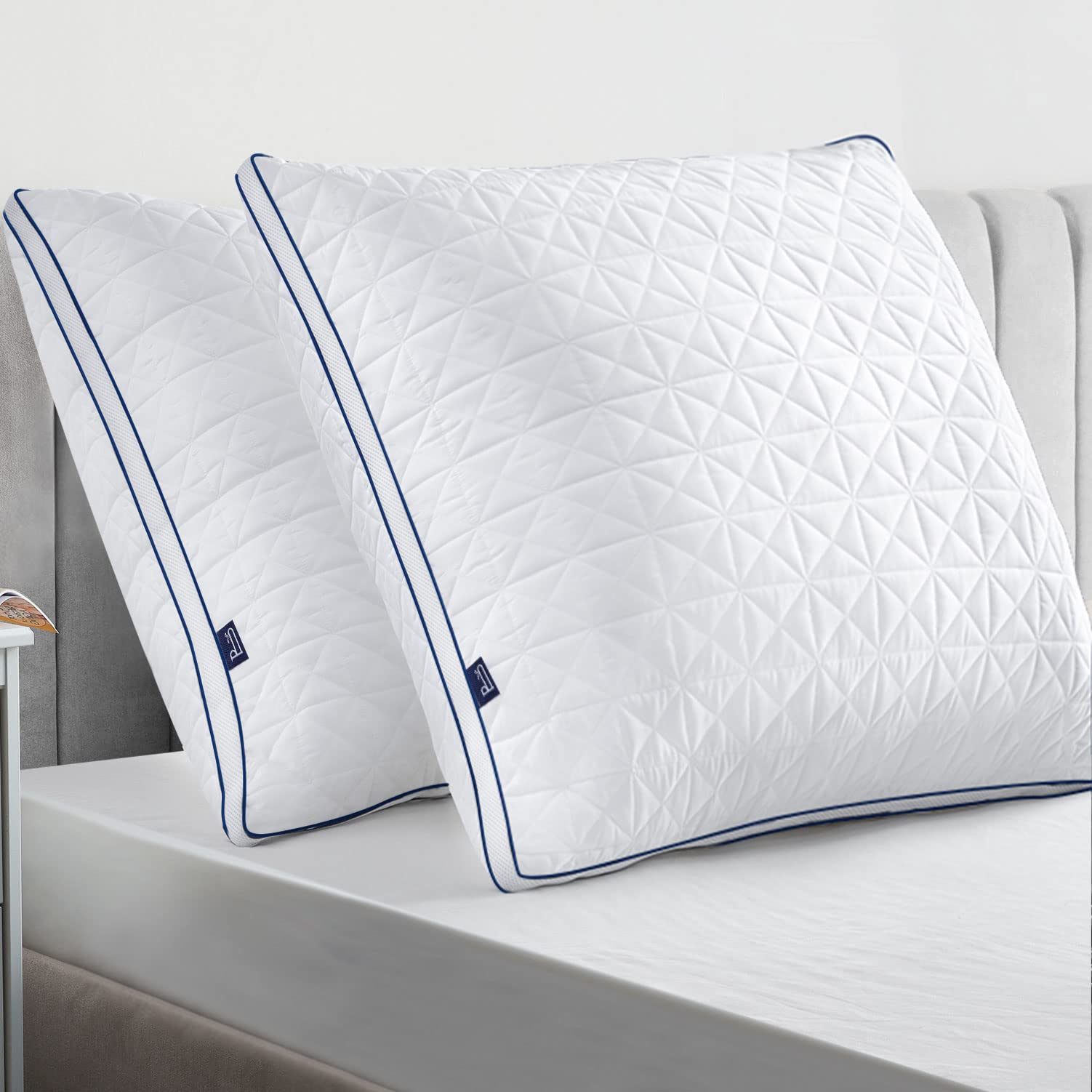 BedStory Kopfkissen 80x80 2er Set Mikrofaser höhenverstellbar atmungsaktiv waschbar für Allergiker Seitenschläfer Oeko Zertifiziert