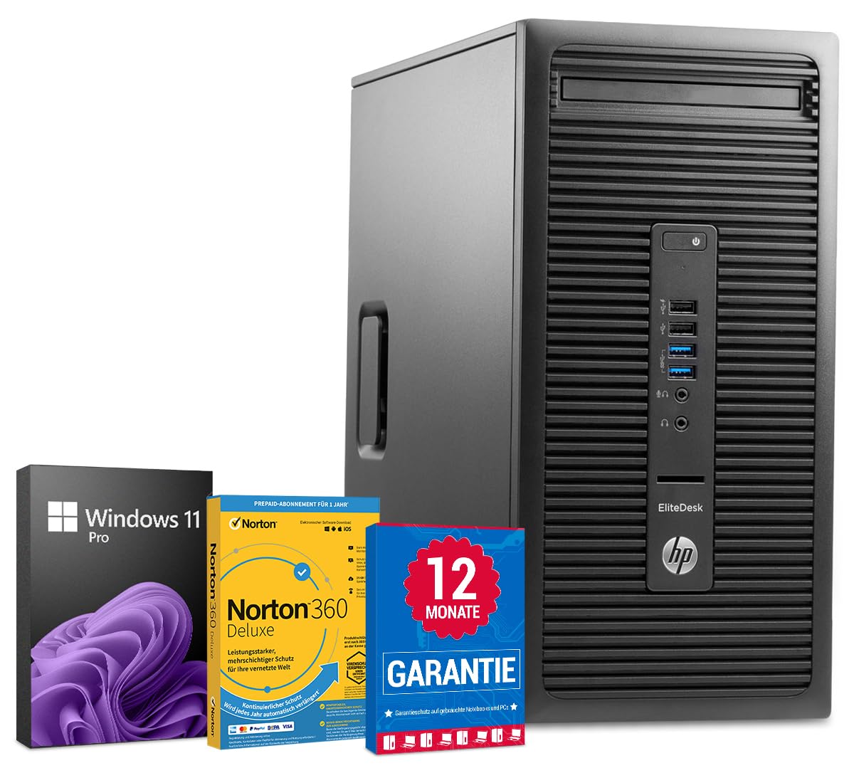 PC HP EliteDesk 705 G1 SFF Reconditionné – AMD PRO-7300B, 8Go RAM, 500Go, Windows 10, WiFi