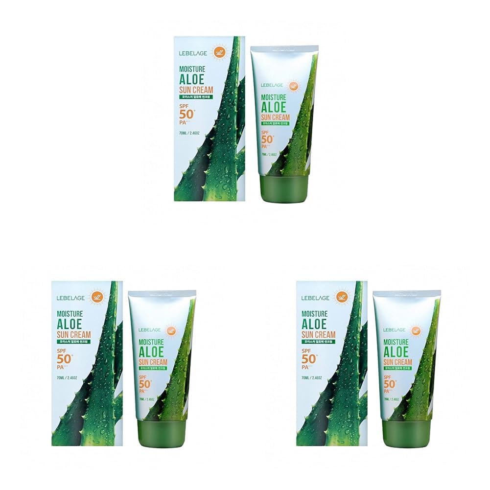 LEBELAGE Nemlendirici Aloe Vera Spf 50 Pa Güneş Kremi Moisture Aloe Sun Cream (3 paketi)