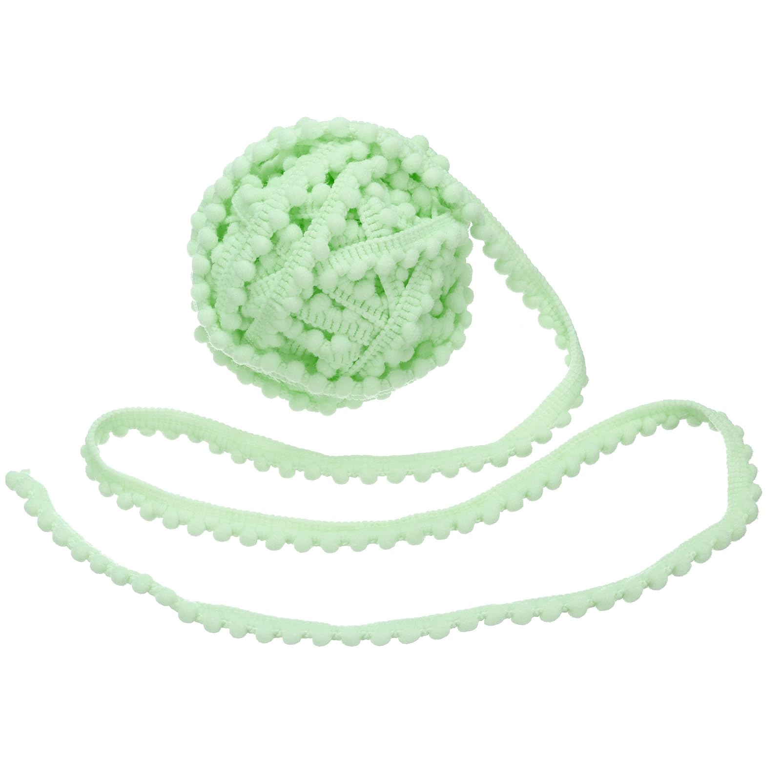 Ruban à pompons bleu et vert uxcell de 22,9 m pour couture et loisirs créatifs