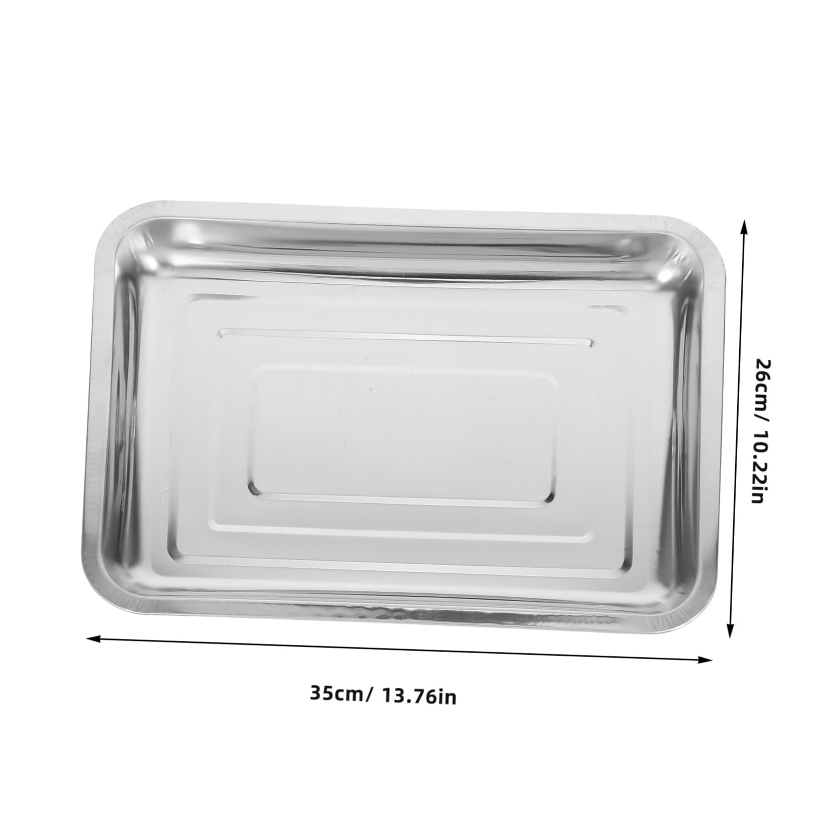 VICASKY Vassoio per Germinazione Semi 4 Pezzi in Acciaio Inox