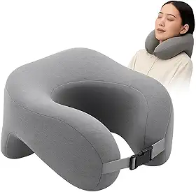Travesseiro de Pescoço para Viagem; travesseiro de viagem; travesseiro pescoço preenchivel; almofada de pescoço para viagem; almofada de pescoço adulto; Ideal para viajar.