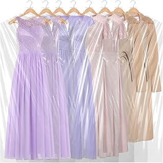 BEISHIDA 25PCS 72 Inch Plastic Garment Bag-Plastic Clear Dry Cleaner Laundry Bags for Clothes Cover, Hanging Clothes Storage for Long Dresses Skirt Coat Suit Shirt Jacket - Buy now