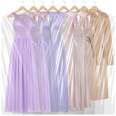 BEISHIDA 25PCS 72 Inch Plastic Garment Bag-Plastic Clear Dry Cleaner Laundry Bags for Clothes Cover Hanging Clothes Storage
