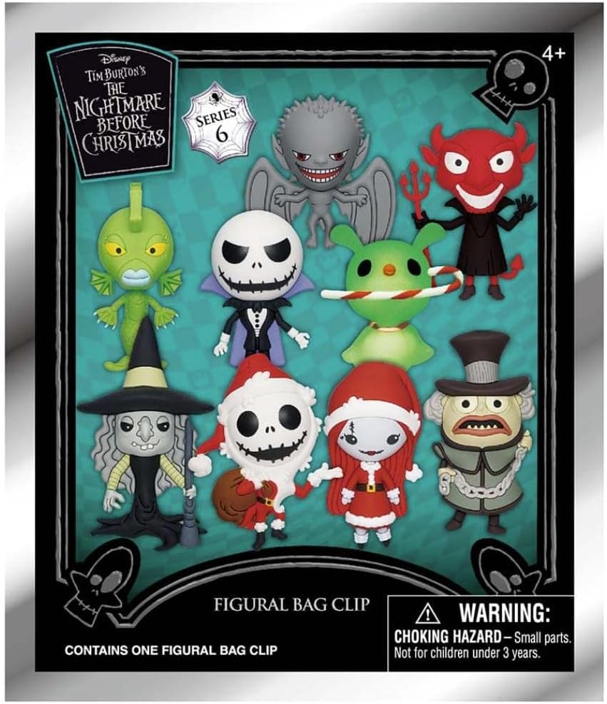 Nightmare Before Christmas Series 6 3D Foam Bag Clip | One Random