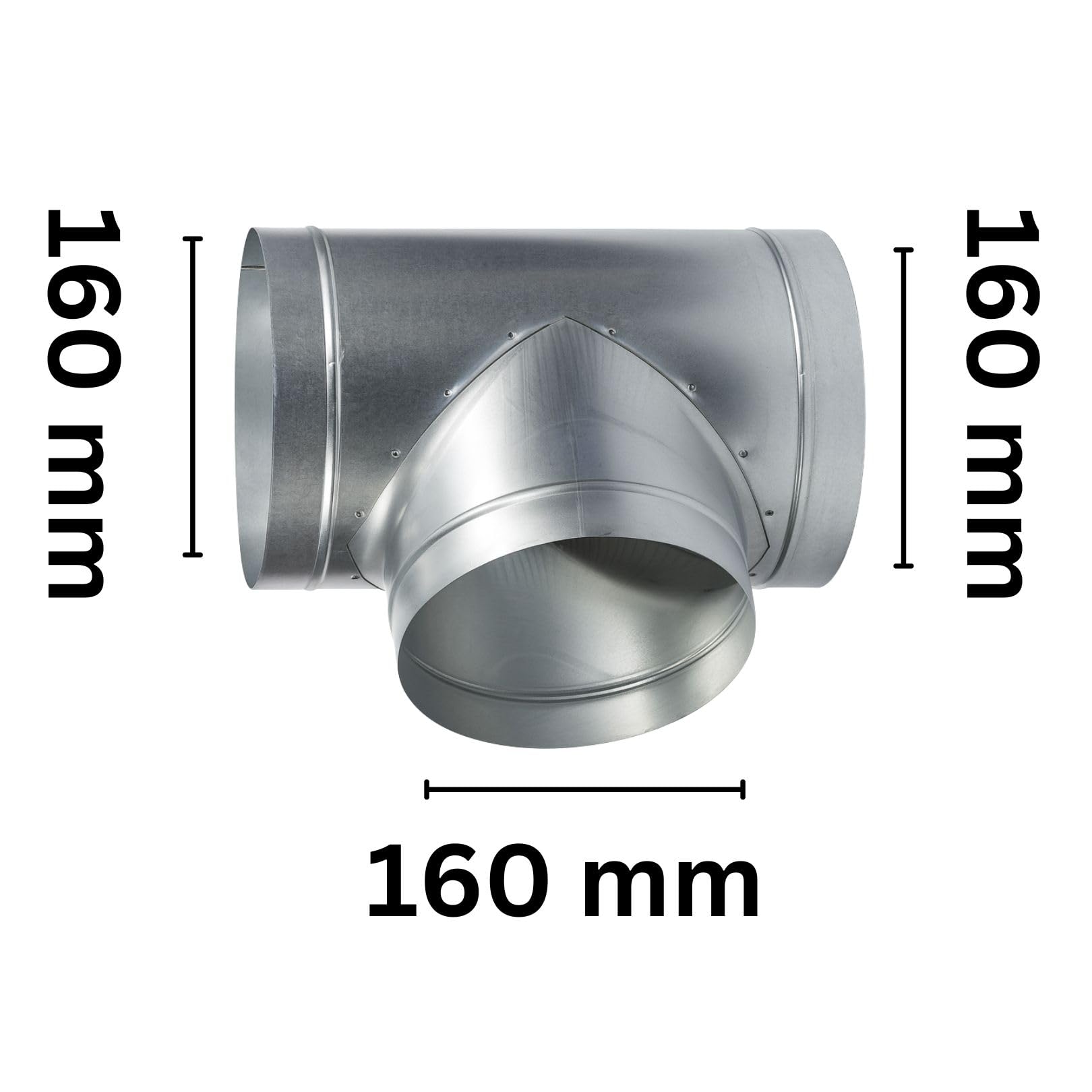 Weedness Raccord T 160 mm pour Ventilateur Conduit Filtre à Charbon Culture Ventilation