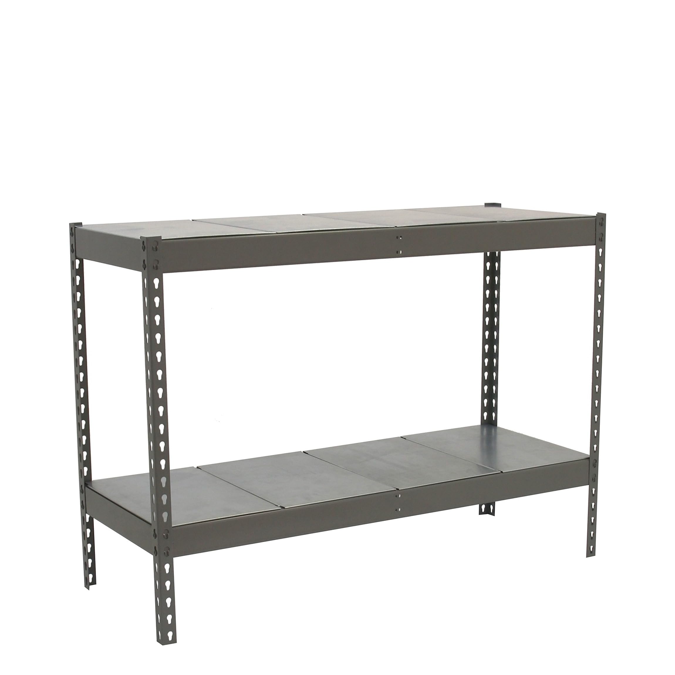 SimonRack Scaffale metallico, 400 kg di punto flessione, 900x1200x600 mm, 2 ripiani, scaffalatura, scaffalatura industriale, grigio/zincato - SimonWorkshop
