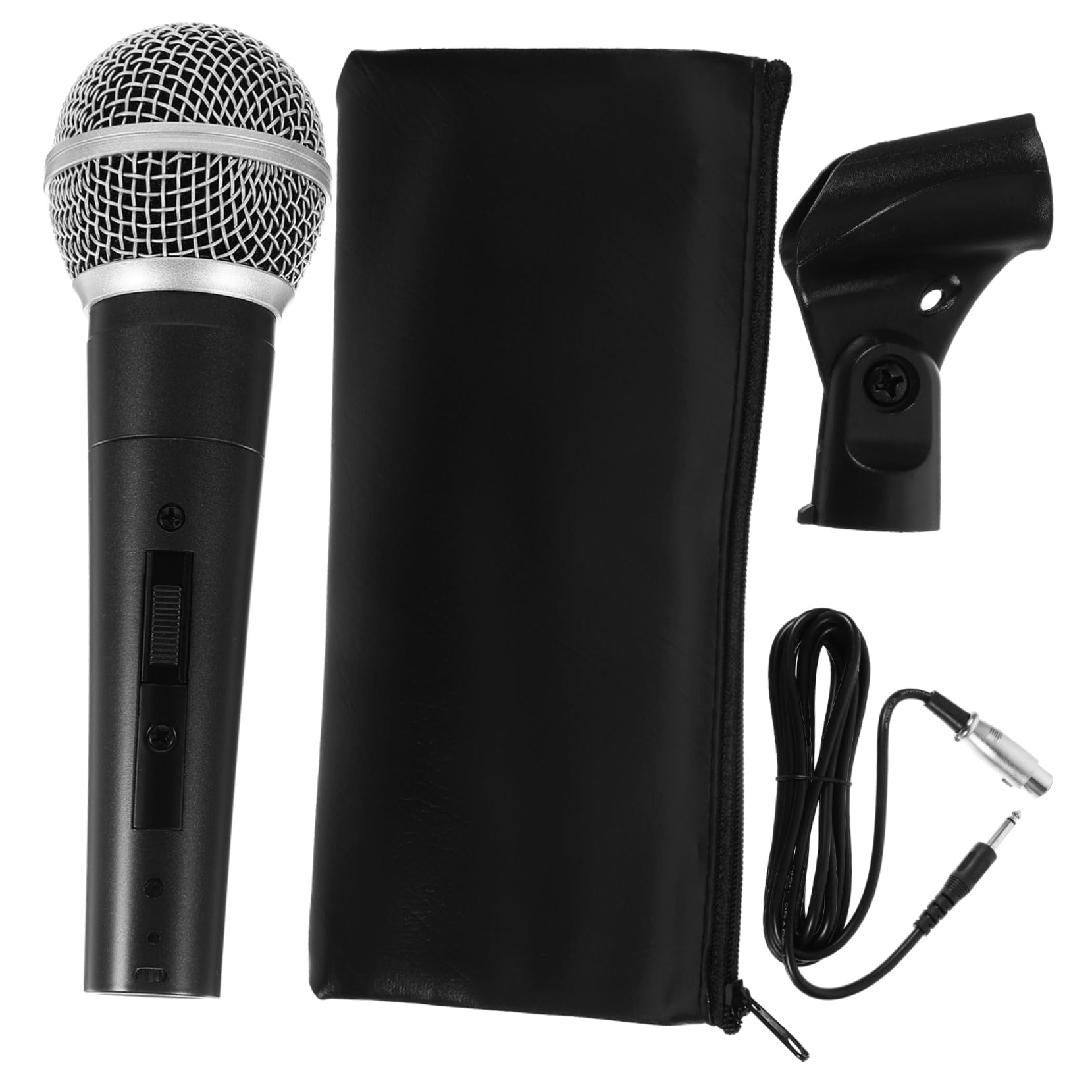 Toddmomy Singing Microphone for Ktv Stage Home Use Built-in Cable Clip Easy to Carry Use