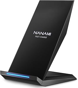 NANAMI Wireless Charger,15W Max Fast Wireless Charging Stand for iPhone 17 16 15 14 13 12 11 Pro Max XS 8,Phone Charger Station for Samsung Galaxy S26 S25 S24 S23 S22 Ultra S21 S20 S10,Pixel 9 8 7 6 5