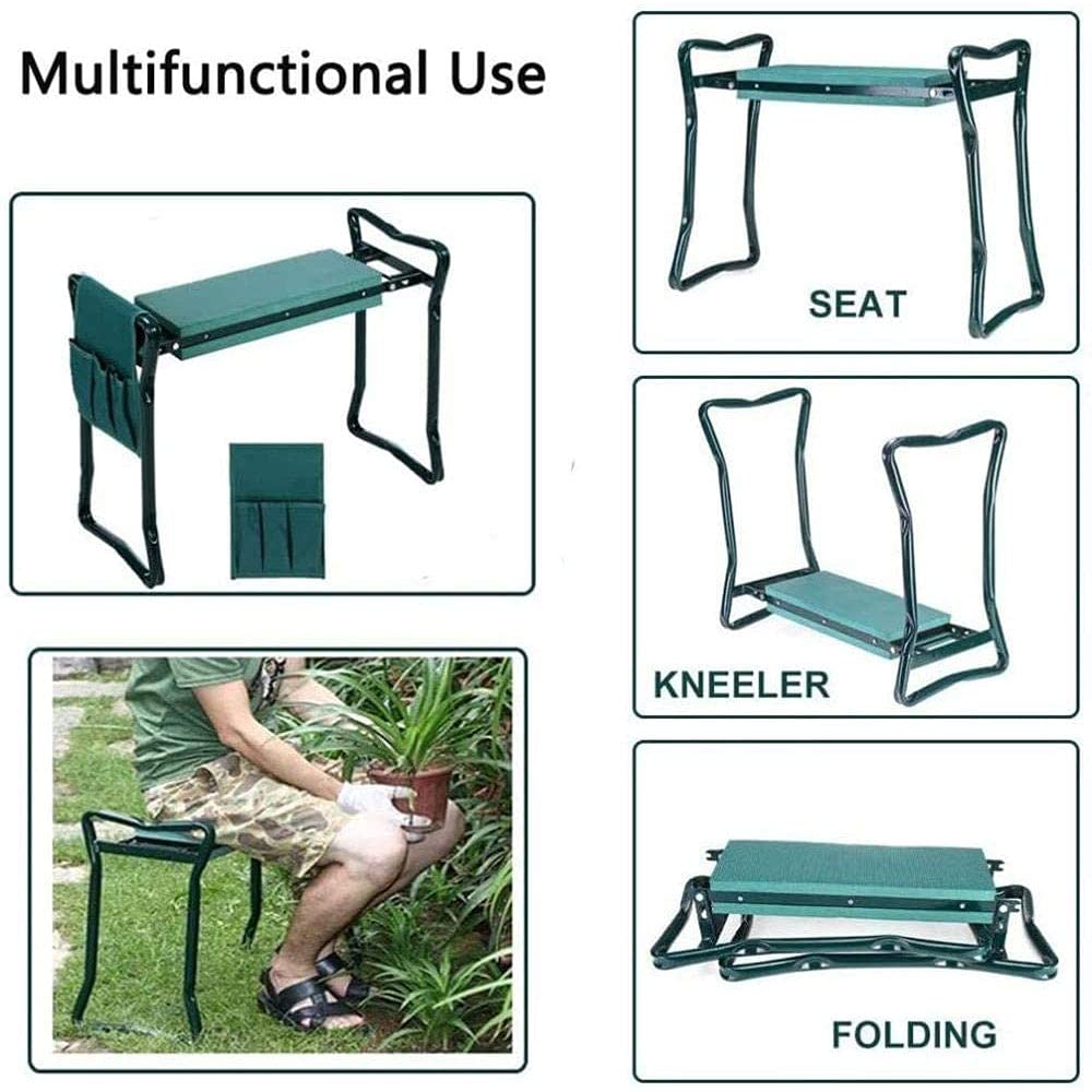 Tuinknieler en stoel Opvouwbare tuinkruk, met een gratis gereedschapstas Draagbare tuinbankkruk Cadeaus voor tuiniers-A-groen (Groen A Tuinknieler en stoel Opvouwbare tuinkruk, met een gratis gereedschapstas Draagbare tuinbankkruk Cadeaus voor tuiniers-A-groen (Groen A
