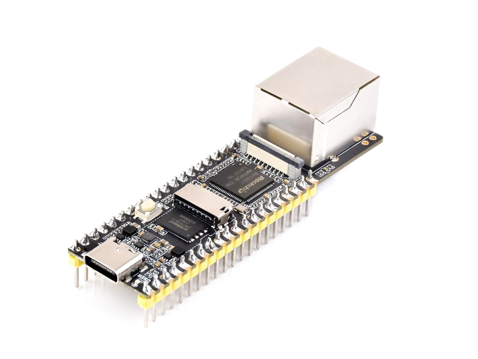 Waveshare LuckFox Pico Plus RV1103 Linux Micro Development Board, Integrates ARM Cortex-A7/RISC-V MCU/NPU/ISP Processors, with Ethernet Port, with Pre-soldered Header